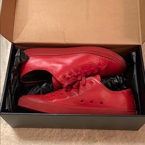 Red saint laurent Bedford low top sneaker